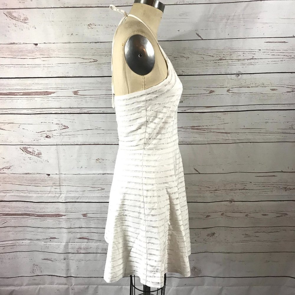 Parker NY White Karmen Lace Trim Silk Dress - Picture 7 of 12